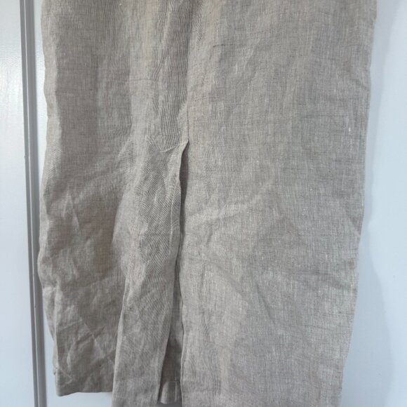 Reformation Gia Midi Skirt In Cream Linen Pencil Cut - Picture 7 of 7